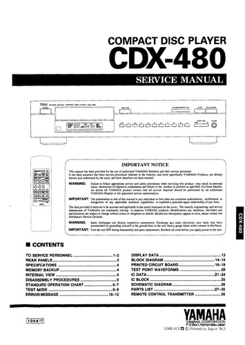 Manuale servizio per yamaha - di,