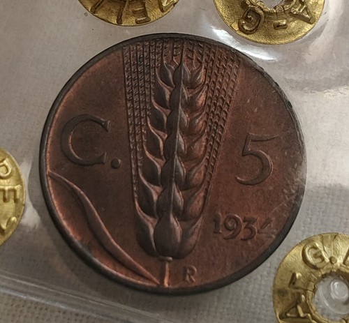 Centesimi 1934 spiga rame - 5,