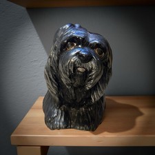 Statuina cane vintage nero