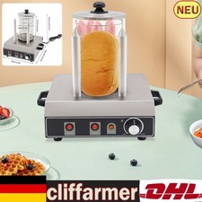 Hot Dog Commerciale Acciaio Inox Hot Dog Maker Scaldasalsicce + 2 Spiedini Riscaldanti