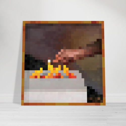 Minecraft match fire painting - match,