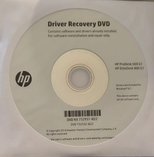 Dvd recovery driver - hp,