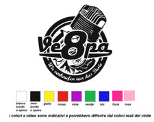 ADESIVO STICKERS AUTO MOTO CASCO MOTOCLUB MOTO CLUB logo VESPA  colore a scelta