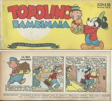 1357.  ALBI TASCABILI DI TOPOLINO N. 34, 27/02/1949 “Topolino bambinaia”