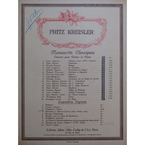 Kreisler fritz tamburello - kreisler,