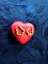 1 Paio Orecchini FM per San Valentino o pegno d'amore - con scatola a cuore