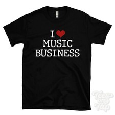 MAGLIETTA I LOVE MUSIC BUSINESS cuore industria gestione artisti etichette discografiche