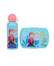 Set Disney Frozen Elsa e Anna portapranzo e borraccia in alluminio con scatola