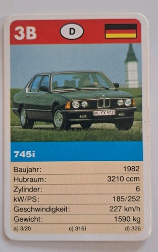 Bmw 745i scheda singola - 745i,