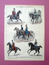 Les Uniformes du Tsar Nicolas II Foglio Volante da Rivista d'epoca 1897
