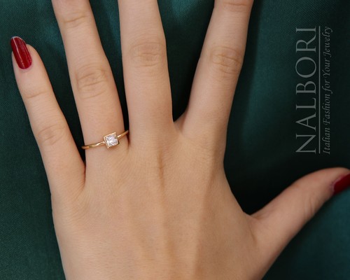 Solitario argento 925 anello - solitario,