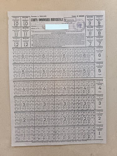 292a tessera carta annonaria - 292a,