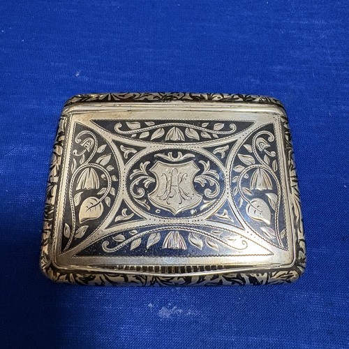 Argento scatola vienna niello - vienna,