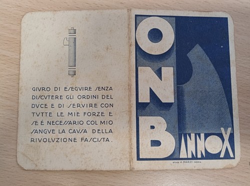 Tessera opera nazionale - tessera,