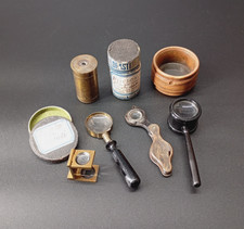 LOTTO LENTE LENTI STRUMENTI OTTICI STRUMENTO OTTICO OCULARE CANNOCCHIALE ANTICO