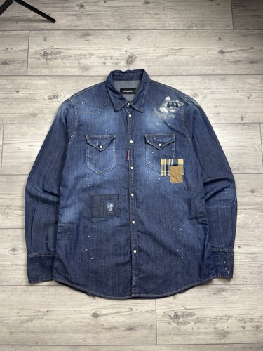 Dsquared2 camicia uomo blu - dsquared2,