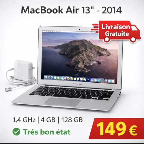 Apple macbook air a1466 - apple, 13,3"