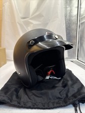 Redbike RB-674 Casco Jet Casco Scooter Mezza Guscio Casco Moto Nero Opaco XXL