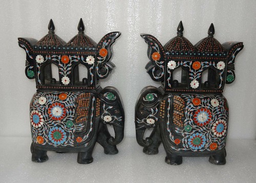 Elefante grande marmo nero - grande,