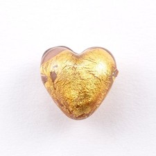 Perla cuore in vetro di Murano