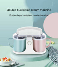 Mini Gelatiera Elettrica Auto Doppia Botte Casa Frutta Bambini Fai da Te Dessert