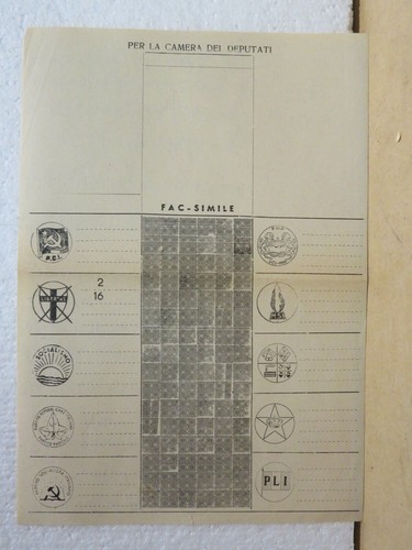 Vecchia scheda elettorale - vecchia,