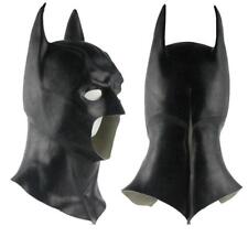 maschera Batman silicone pelle viso testa faccia lattice gomma carnevale cosplay