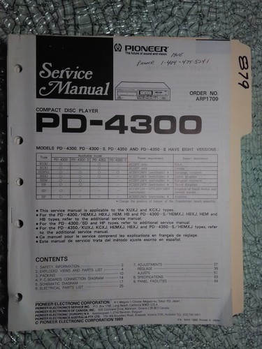 Pioneer 4300 manuale - pd-4300, di
