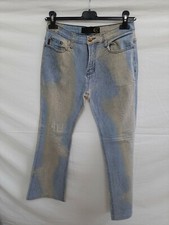 Roberto Just Cavalli jeans zampa bootcut donna woman tg M multicolore celeste