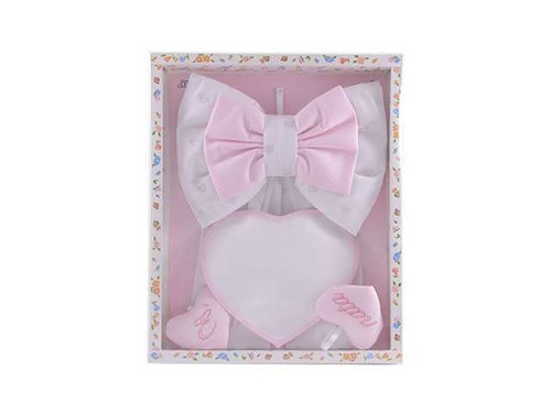 Fiocco nascita cuore lurex - cuore,