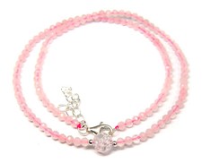 Quarzo Rosa Collana di Pietre