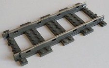 LEGO Treno / Treno - 9V Binario / Pista, Dritto, Grigio Scuro # 2865c01