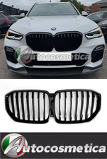 CALANDRA LOOK M UNA ALETTA GRIGLIA ANTERIORE NERA LUCIDA PER BMW X5 G05 18-23