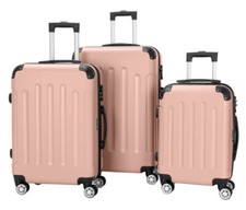 Rose Gold 3 PC Luggage Travel