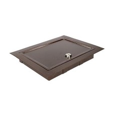 Sportello per camino in rame anticato con pannello para calore