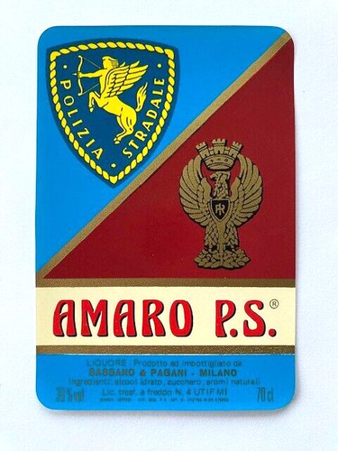 M162 etichetta amaro polizia - etichetta,