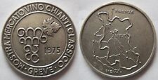 medaglia gettone in argento mercato vino Chianti Classico Greve 1975