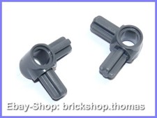 Lego 2 x Technic Connettore Grigio - 10197 - Connector Dark Bluish Gray - NUOVO/NEW