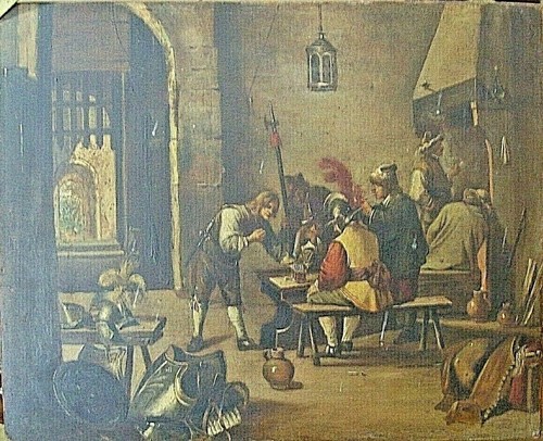 Dipinto antico legno xix - antico,