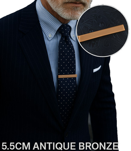 Fermacravatta uomo bronzo - fermacravatta,