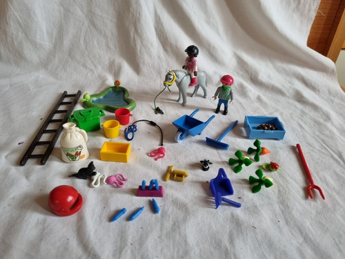 Lotto playmobil maneggio - , pony