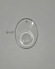 Goccia Vetro-Cristallo Per Ricambio Restauro Lampadari Antichi, h.6,5x4 Ovale #7