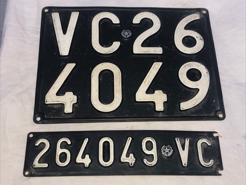 Vecchia targa doppia - targa,