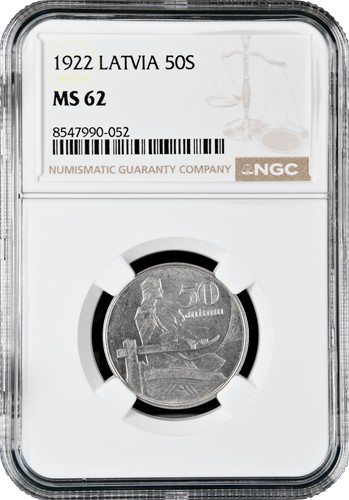 Latvia santimu 1922 ngc - 50,