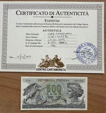 500 LIRE ARETUSA RARISSIMA  23/04/1975 FDS UNC ASSOLUTO PERIZIATA