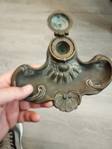 Calamaio antico ottone - calamaio,