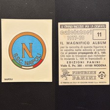 FIGURINE CALCIATORI PANINI 1977-78 NAPOLI SCUDETTO BADGE #11 NUOVO OTTIMO RARA