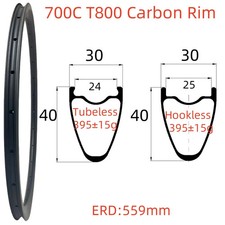 Cerchio carbonio bici ghiaia