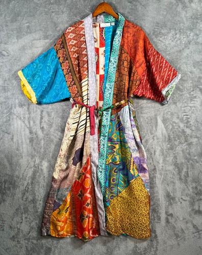 Accappatoio patchwork seta