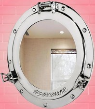 Specchio oblò nichelato